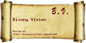 Bizony Vivien névjegykártya