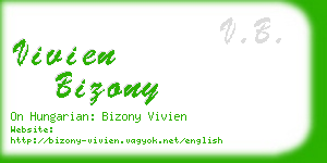 vivien bizony business card